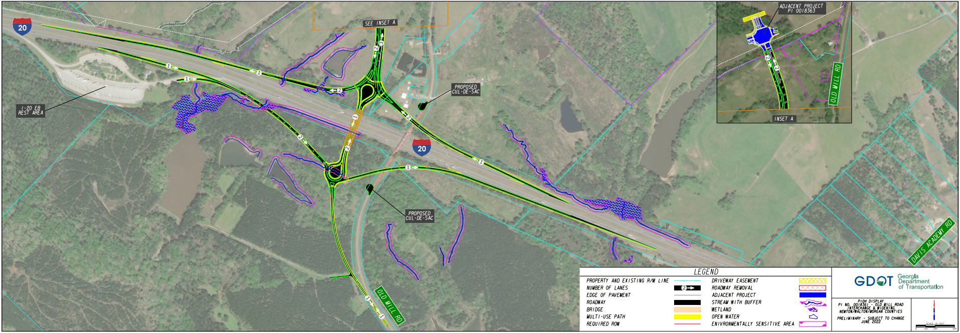 I-20 at Old Mill Road Map